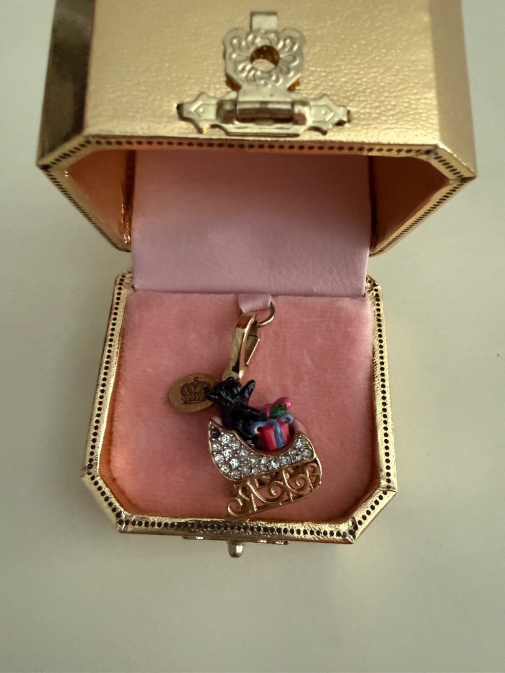 Scottie Dog on Sled Juicy Couture Charm